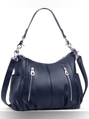 HESHE Women's Leather Shoulder Handbag